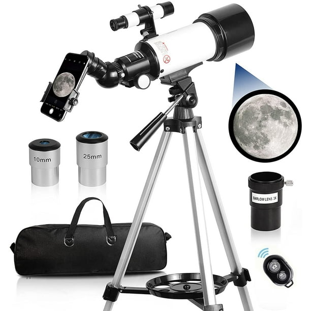 70mm Refractor Telescopes with Tripod Phone Adapter for Kids Adults Astronomy Beginners-TC-12 JHLD Telescope 70mm Refractor Telescopes with Tripod Phone Adapter for Kids Adults Astronomy Beginners-TC-12 JHLD Telescope